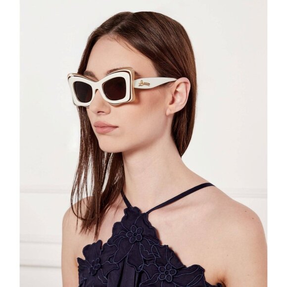 NEW LOEWE LW40140U 25E WOMEN SUNGLASSES BLACK CAT EYE LOEWE EYEWEAR - Picture 1 of 12